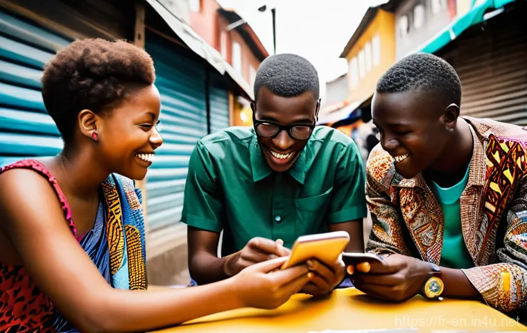 아프리카의 영어 사용 현황 - **Prompt:** A dynamic scene showcasing a young African tech entrepreneur (mid-twenties to early thir...